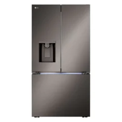 LG Réfrigérateur 26 pi3 36 po Inox Noir Congélateur en bas, Portes françaises - LRYXC2606D