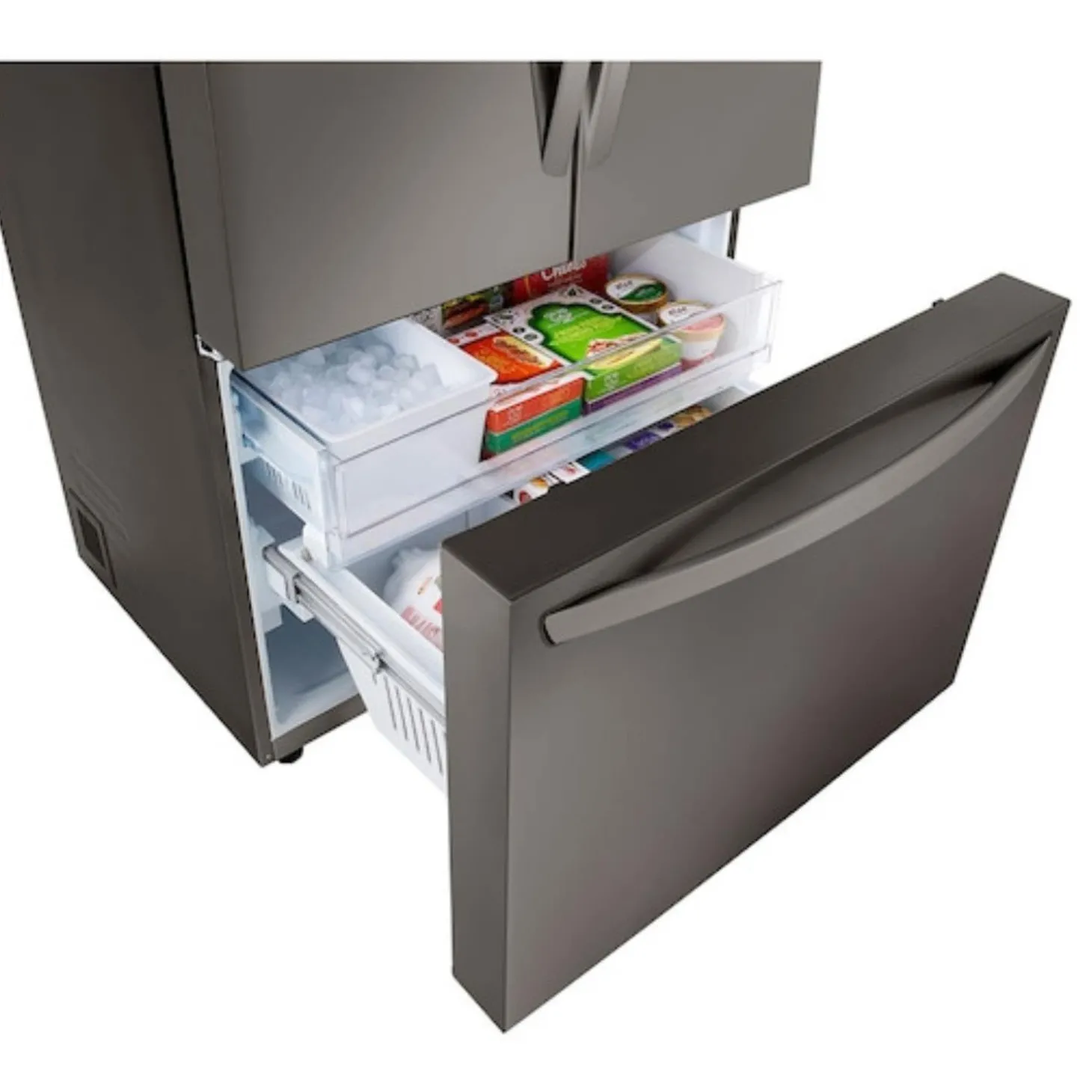 LG Réfrigérateur 27 pi3 36 po Inox Noir Portes françaises - LRFLC2706D