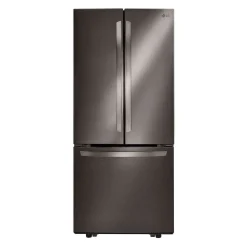 LG Réfrigérateur de 21,8 pi3 30 po Acier inoxydable noir Congélateur en bas, Portes françaises - LRFNS2200D