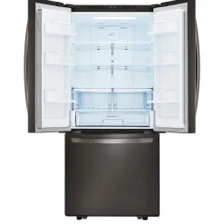 LG Réfrigérateur de 21,8 pi3 30 po Acier inoxydable noir Congélateur en bas, Portes françaises - LRFNS2200D