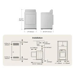 LG Sécheuse Chargement frontal Noir 27