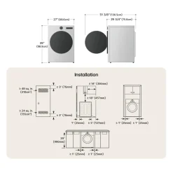 LG Sécheuse Chargement frontal Inox Noir 27