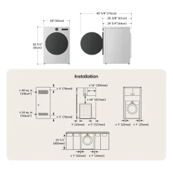 LG Sécheuse Compact Chargement frontal Blanc 24