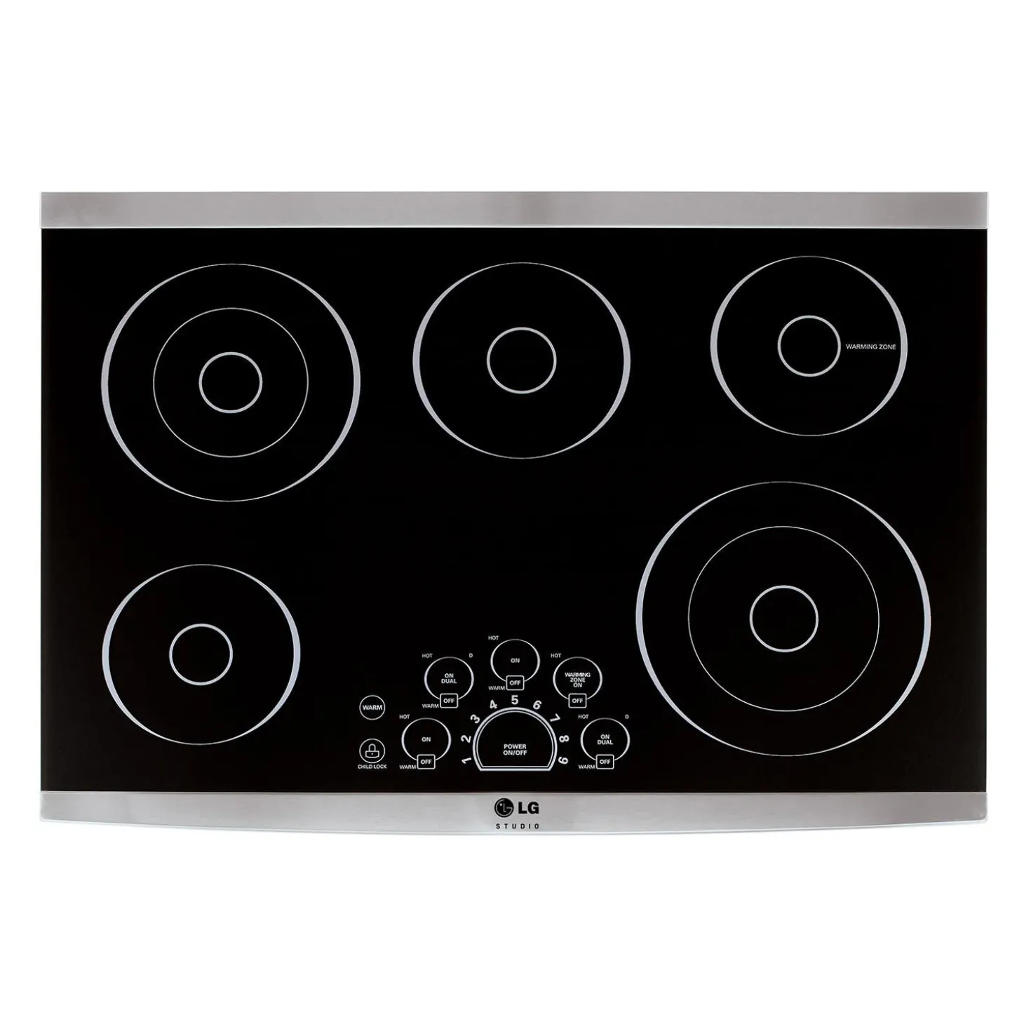 LG STUDIO Plaque de cuisson Vitrocéramique Acier inoxydable 30" Acier inoxydable - LSCE305ST