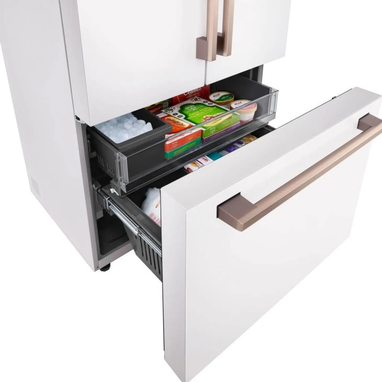 LG STUDIO Réfrigérateur 27 pi3 36 po Blanc Portes françaises - SRFB27W3