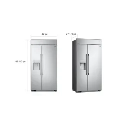 LG STUDIO Réfrigérateur 26 pi3 42 po Acier inoxydable Côte à côte - SRSXB2622S