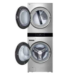 LG STUDIO Tour de lavage, Acier inoxydable, 27", Chargement frontal - SWWE50N3