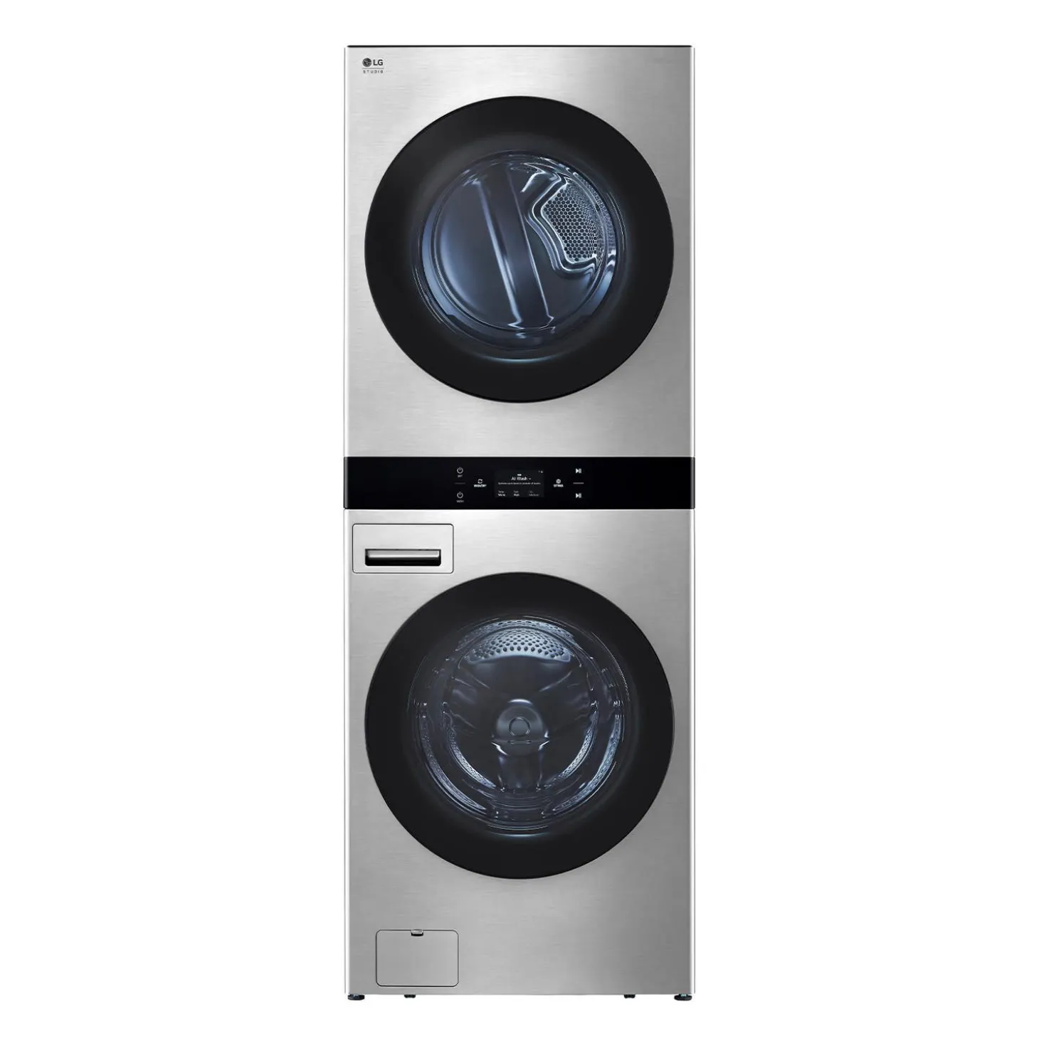 LG STUDIO Tour de lavage, Acier inoxydable, 27", Chargement frontal - SWWE50N3