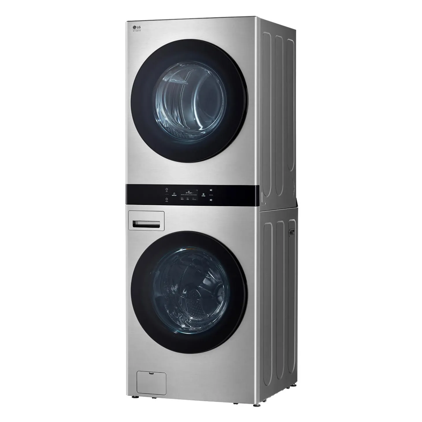 LG STUDIO Tour de lavage, Acier inoxydable, 27", Chargement frontal - SWWE50N3