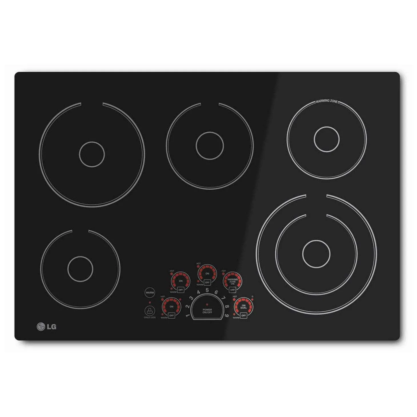 LG Table de cuisson Vitrocéramique Noir 30" Électrique Noir - LCE3010SB