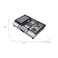 LG Table de cuissonAcier inoxydable 30