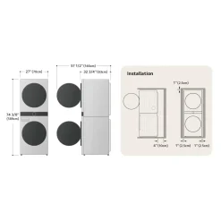 LG Tour de lavage, Acier noir, 27