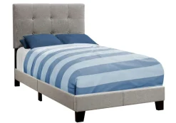 Lit - simple / tissu gris - Monarch