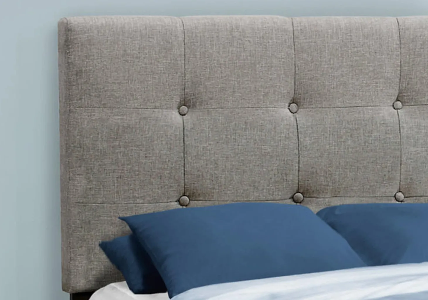 Lit - simple / tissu gris - Monarch