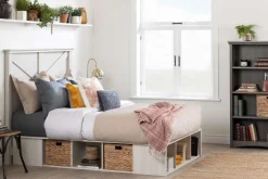 Lit avec paniers de rangement (54'') - South Shore