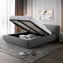 Lit coffre rembourré king - 78"