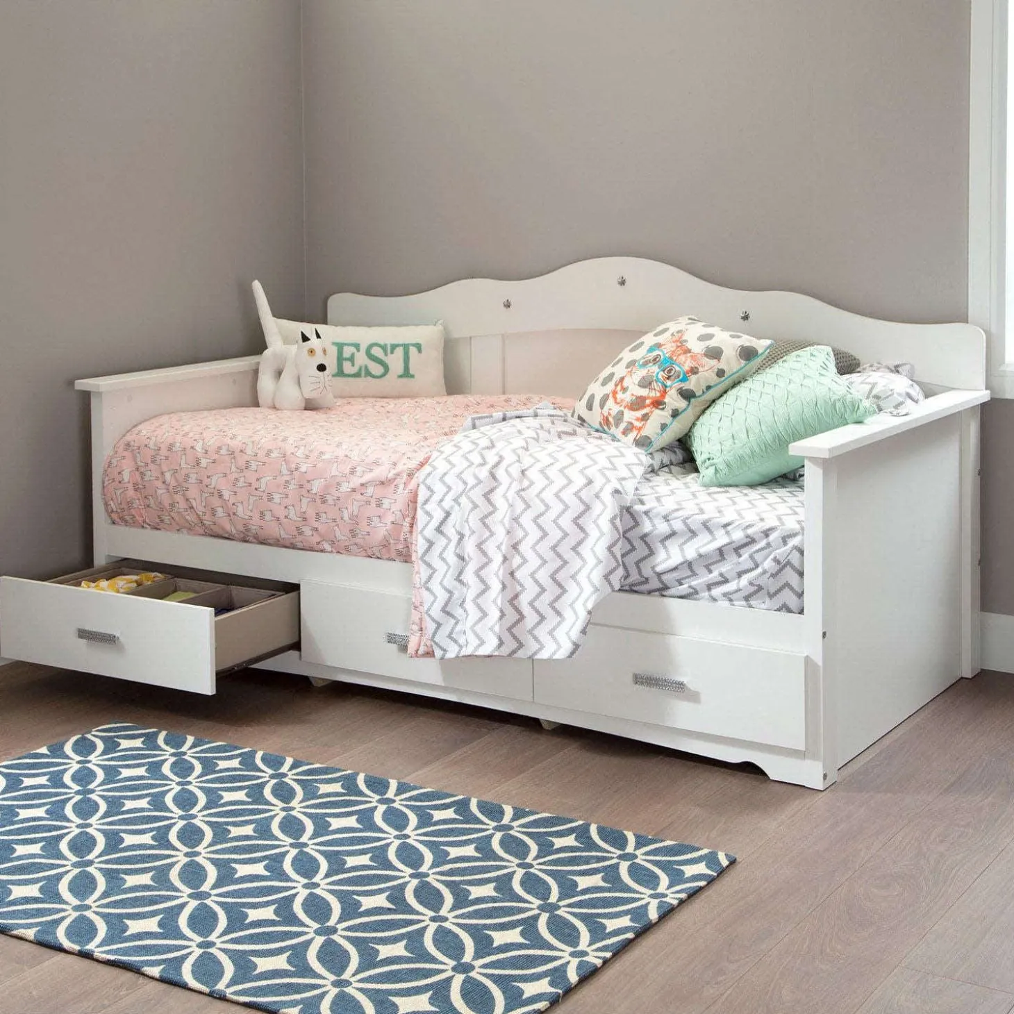 Lit de jour simple avec rangement 3 tiroirs (39") - South Shore