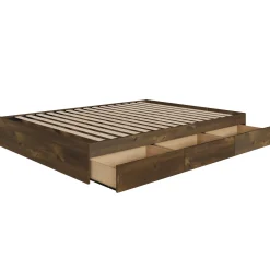 Lit double avec rangement 3 tiroirs (54") - Nexera