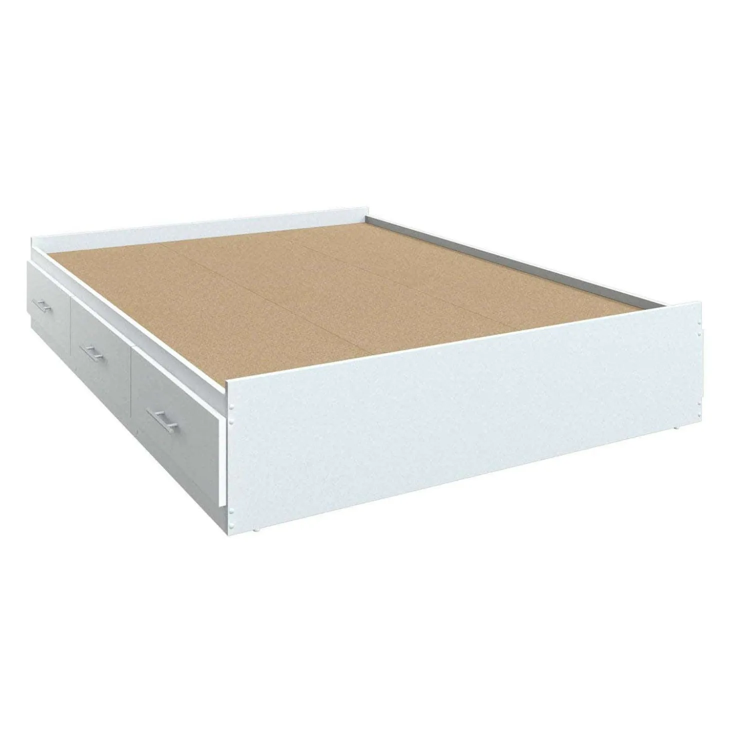 Lit double avec rangement 6 tiroirs et tête de lit (54")