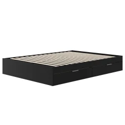 Lit double avec rangement 2 tiroirs (54") - Nexera