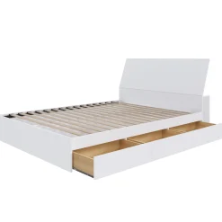 Lit double avec rangement 3 tiroirs (54") - Nexera