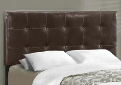 Lit double en cuir synthétique avec tête de lit (54