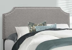 Lit double en tissu avec tête de lit (54