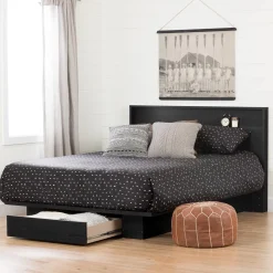 Lit double/queen avec rangement 1 tiroir (54"/60") - South Shore