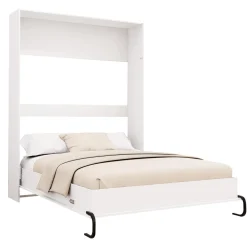 Lit escamotable queen - blanc