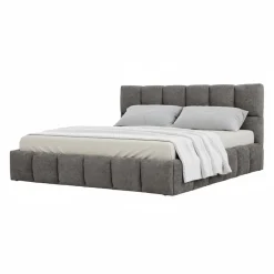Lit king de style guimauve (78") - gris