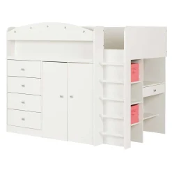 Lit mezzanine simple avec bureau 39'' - South Shore