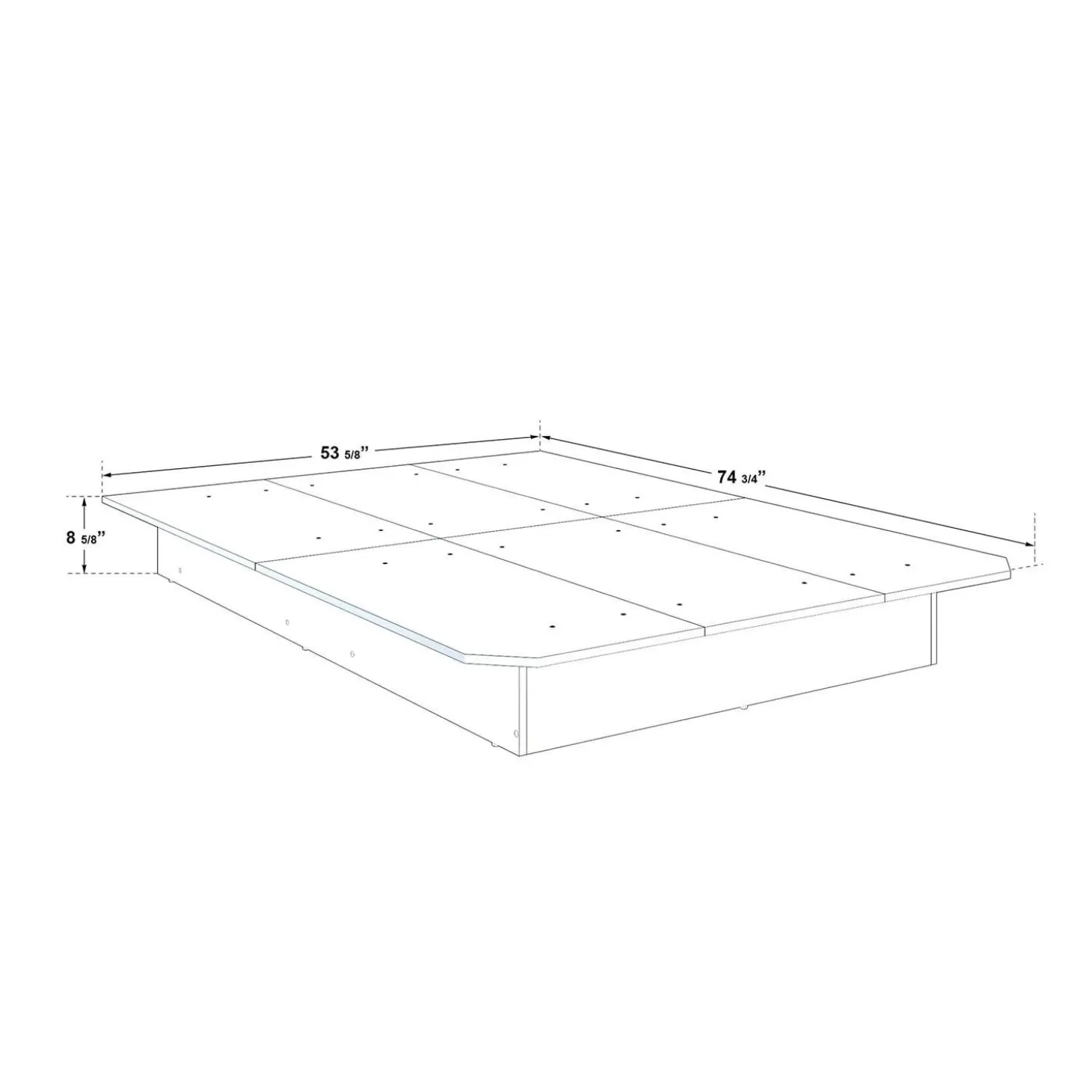 Lit plateforme double (54")