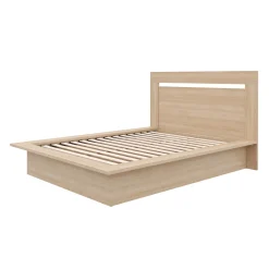 Lit plateforme double avec tête de lit (54") - Nexera