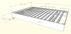 Lit plateforme double et tête de lit (54") - Nexera