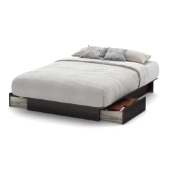 Lit plateforme double/queen avec rangement 2 tiroirs (54"/60'') - South Shore