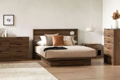 Lit plateforme double/queen avec rangement 1 tiroir (54