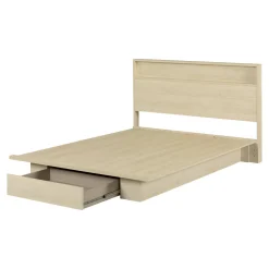 Lit plateforme double/queen avec rangement 1 tiroir et tête de lit (54"/60") - South Shore