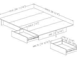 Lit plateforme double/queen (54/60