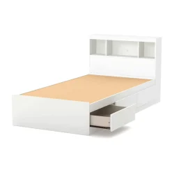 Lit simple avec rangement 3 tiroirs et tête de lit (39") - South Shore