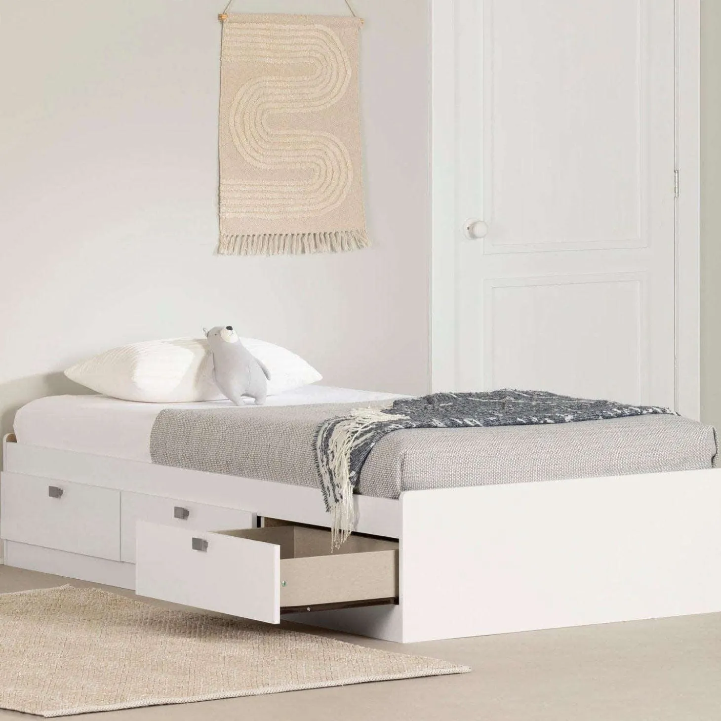 Lit simple avec rangement 3 tiroirs (39") - South Shore