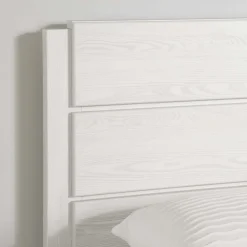 Lit simple avec rangement 3 tiroirs et tête de lit (39