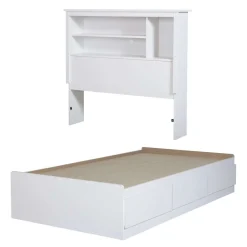 Lit simple avec rangement 3 tiroirs et tête de lit (39") - South Shore