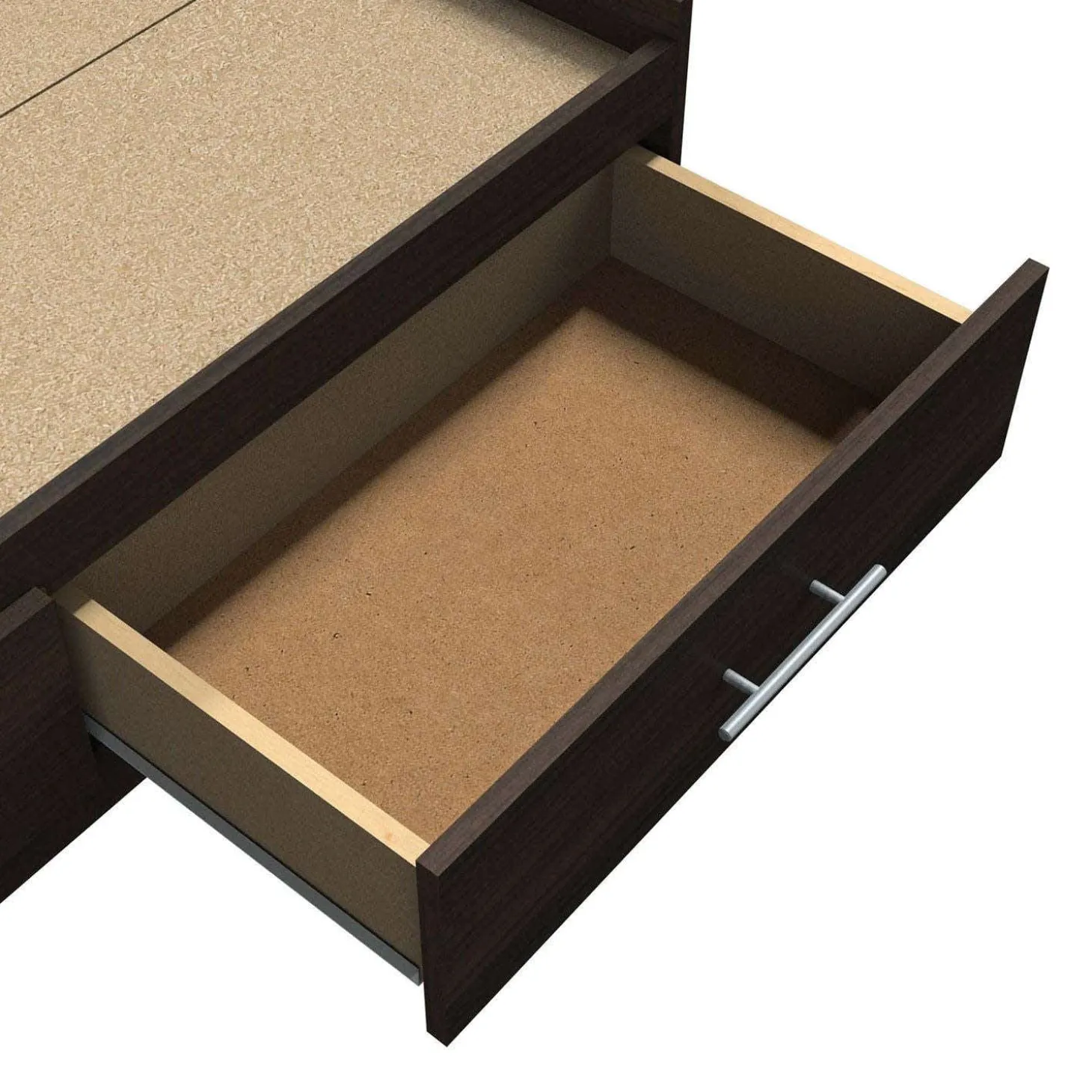 Lit simple avec rangement 3 tiroirs et tête de lit (39")