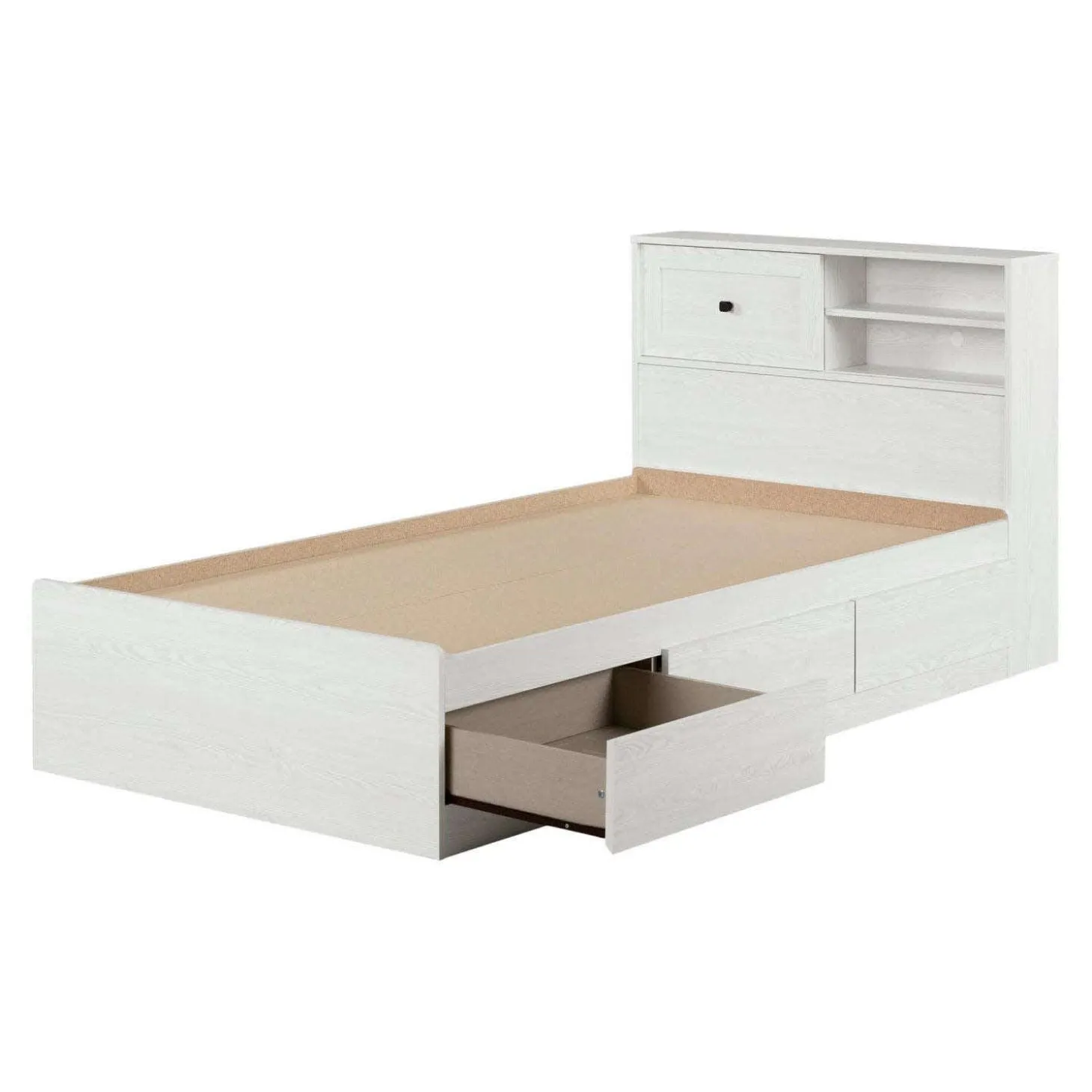 Lit simple avec rangement 3 tiroirs et tête de lit (39") - South Shore