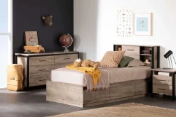 Lit simple avec rangement 3 tiroirs (39