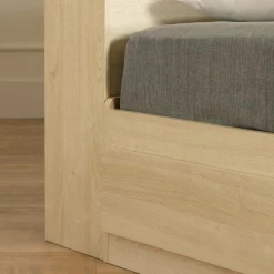 Lit simple avec rangement 3 tiroirs et tête de lit (39