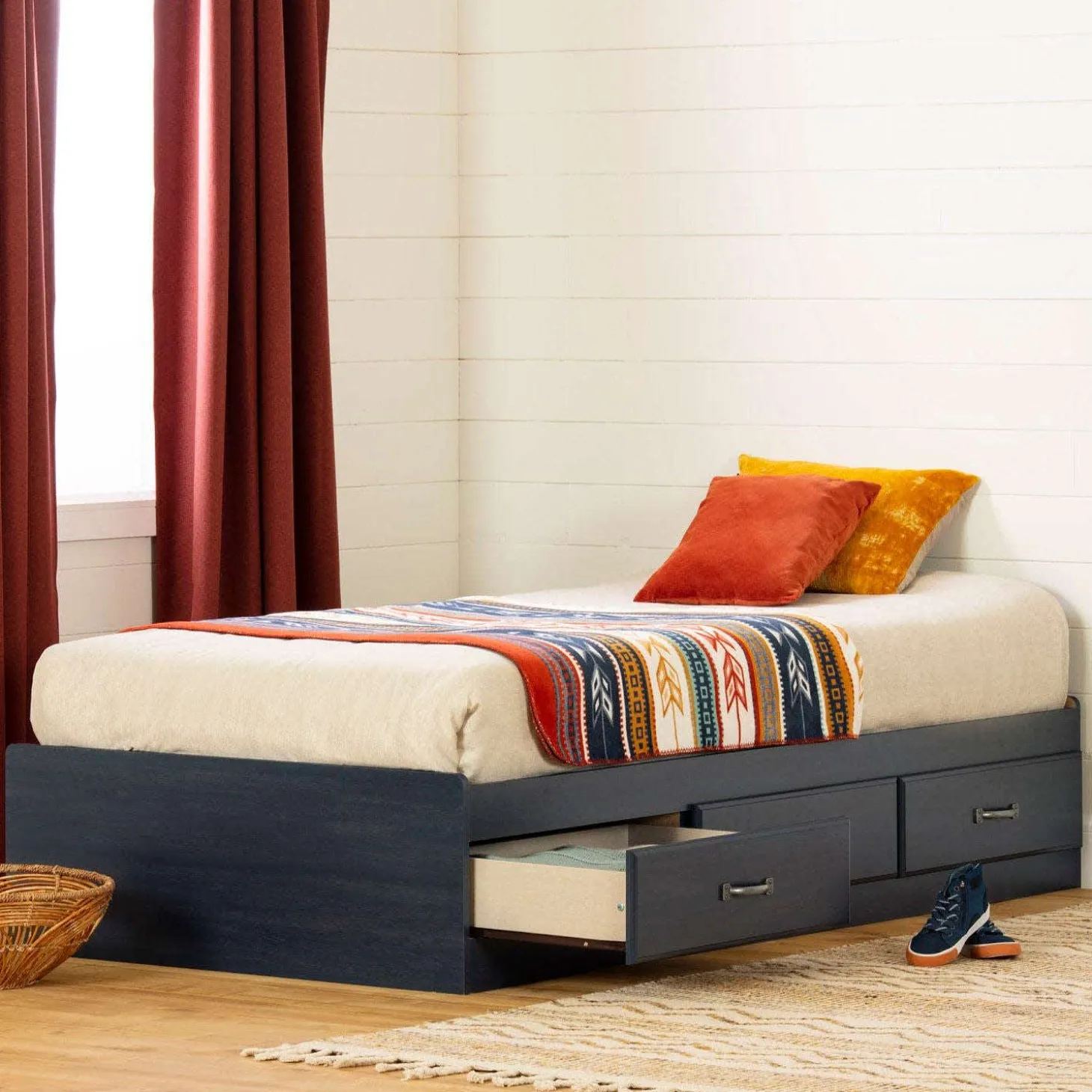Lit simple avec rangement 3 tiroirs (39") - South Shore