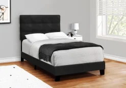 Lit simple en velours avec tête de lit (39")