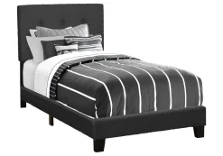 Lit simple rembourré avec tête de lit (39")