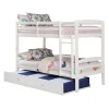 Lit superposé blanc avec lit gigogne - 39"/39"